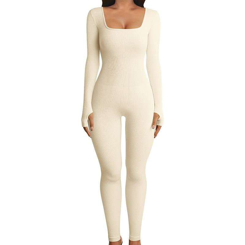 Seamless Jumpsuit Long Sleeve Shapewear Hip Lift Yoga Jumpsuit Sports Jumpsuit Bodysuits